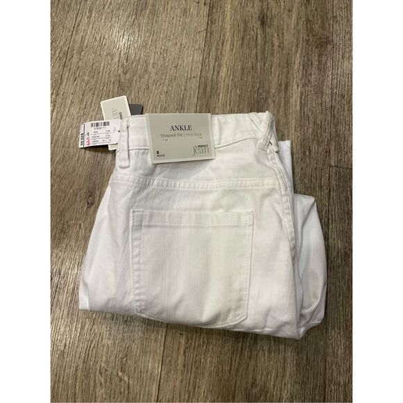 Christopher & Banks Signature Slimming White 8 Petite Ankle Jeans New - Picture 8 of 8